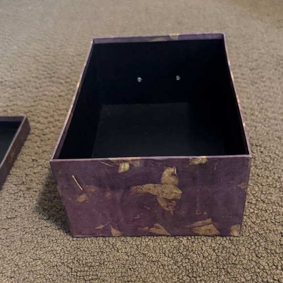Decorative Purple Storage Box with Label Holder - Picture 4 of 8